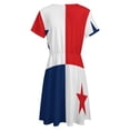 thumbnail image 5 of Panama Flag Dress Fashion Beach Short Sleeve Dresses Female Party Printed Sundress, 5 of 7
