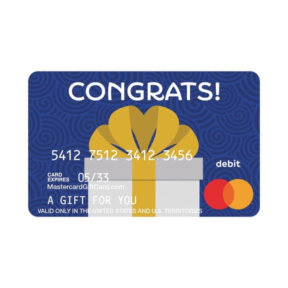 Mastercard® $20-$500 eGift Card Congrats (Plus $6.84 Purchase Fee) [Email Delivery]