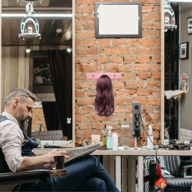 TABLETREANDS Soporte Para Extensiones De Acrílico Rosa Para Exhibir Pelucas En Salón Y Hogar