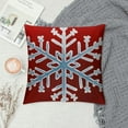 thumbnail image 2 of Qinduosi Pieces Christmas Throw Pillow Cover Xmas Pillow Case Sofa Cushion Cover for Christmas Home Decoration (Traditional Color) White, 2 of 5