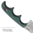 thumbnail image 4 of CRKT Minimalist Bowie Outdoor Survival Fixed Blade Knife with Sheath: Stainless Steel Plain Edge Blade, Micarta Handle, 2387, 4 of 7