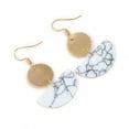 thumbnail image 2 of Fiudx Pendientes Redondos Semicirculares de Estilo Folk Bohemio de Moda, Joyería para Niñas., 2 of 4