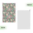 thumbnail image 2 of Easygdp Rose Flowers Golf Towel 24x16in for Men and Women with Carabiner Clip for Easy Attachment, 2 of 8
