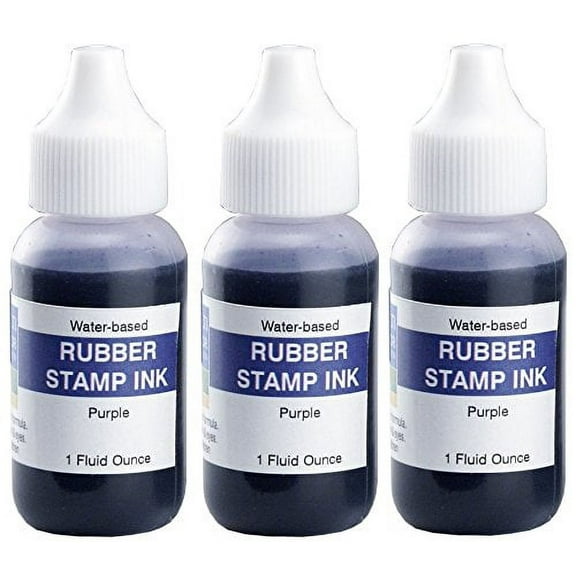 Infusion Stamp Ink Refill Bottles, 1-Ounce, 3-Pack, Purple