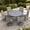 Gray-Gray, variant on Vicllax 5-Piece Outdoor Patio Dining Set, 41-Inch Round Outdoor Table with Umbrella Hole and 4 Swivel Patio Chairs, Outdoor Furniture for Backyard, Garden, Deck & Porch