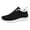 Black, variant on Fleece Lined Mesh Casual Sneakers Winter Outdoor Strolling, Lace Up Thermally Insulated Running Shoes Sports Walking, Comfortable Flat Slip On Footwear Holiday Travel Wearing, Black 5.5