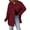 Red, variant on Fesfesfes Coat for Women Sexy V-Neck Solid Color Long Sleeve Hoodless Casual Outwear On Sale