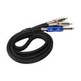 thumbnail image 1 of Cable de sonido estéreo de 1/4 de pulgada doble TS a RCA doble, carcasa de PVC, cable de interconexión flexible de 6,35 mm TS a RCA, 1 m/3,3 pies, 1 of 12