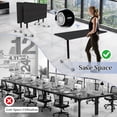 thumbnail image 3 of Folding Conference Room Tables, Mobile Training Table Modern Modular Flip Top Meeting Tables, Conference Room Table with Wheels for Home Office Classr (1915F 2Pack 55.1inch), 3 of 6