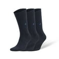 thumbnail image 3 of Bamboo Dress Socks for Men Seamless Premium Crew Socks Shoe Size 8 to 11.5 (Navy Blue, 3 Pairs), 3 of 7