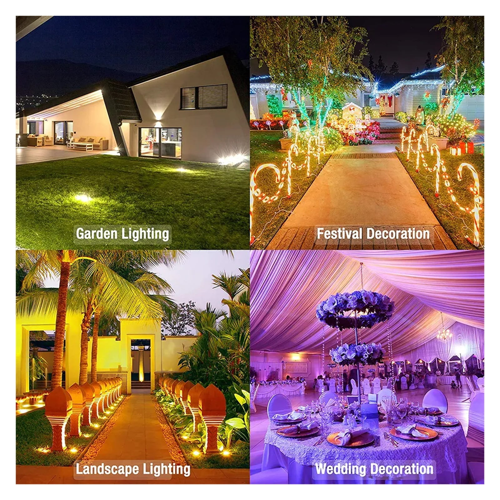 2 PCS Waterproof 15W 25W Smart LED Flood Light RGB APP Control LED Floodlights Garden Party Landscape Stage Lighting