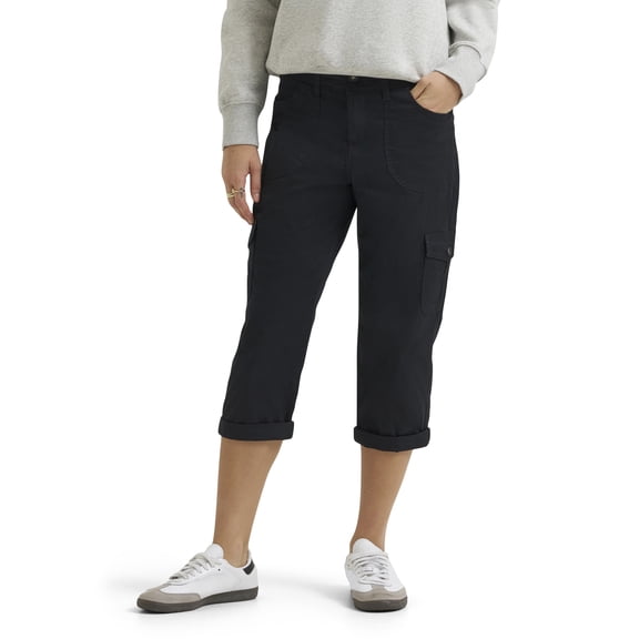 Lee Women's Austin Knit Relaxed Cargo Capri
