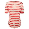 thumbnail image 2 of Women's Petite Striped Linen Scoopneck Tee-R-PM, 2 of 5