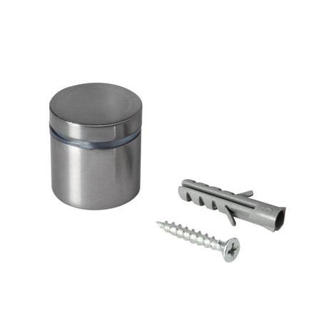 

Sign Standoff 1 Diameter x 3/4 Barrel Length Steel Grey Aluminum Eco Series Easy Fasten Standoff Pack of 8 by Outwater
