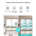 thumbnail image 4 of Window Privacy Film Turquoise Gray White Stained Glass Window Film Decorative Sun Block Window Cover Country Abstract Ombre Mottled Window Clings Static Adhesive Sticker for Bathroom 23.6"x59", 4 of 7