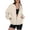 Beige, variant on Xijirk Zip Up Sweatshirts for Women No Hood Fall Casual Bomber Jacket Fleece athletic Sweat Jackets with Pockets,Orange,M