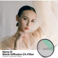 thumbnail image 2 of 82mm Black Diffusion 1/4 Filter Mist Soft Glow Diffuser Lens Filters (Nano-D Series), 2 of 5