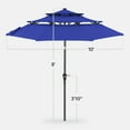 thumbnail image 2 of Best Choice Products 10ft 3-Tier Patio Umbrella, Market Sun Shade w/ Tilt Adjustment, Easy Crank - Resort Blue, 2 of 7