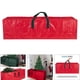 thumbnail image 3 of Bolsa grande para guardar árboles de Navidad, resistente y duradera, impermeable, apta para árboles artificiales de hasta 2,74 m (9 pies). Rojo_135x34x68cm, 3 of 9