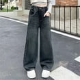 thumbnail image 2 of BOOMNY Girls Baggy Jeans Wide Leg Jeans for Girl Trendy Embroidery Y2K Elastic Waist Denim Pants With Pocket, 2 of 7