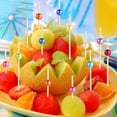 thumbnail image 3 of 100 PCS Cocktail Picks,12cmFancy Cocktail Toothpicks Bamboo Cocktail Picks for Party Decoration, Colorful Pearl Food Picks, 3 of 4