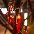 thumbnail image 5 of linterna de pimiento rojo led cadena de luz solar al aire libre impermeable co, 5 of 5