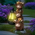 thumbnail image 6 of Fuebueo Solar Highland Cow Outdoor Statues for Garden,Outside Decor with Latern for Yard Lawn Ornaments Porch Patio Balcony Home,Birthday Christmas Housewarming Gifts for Grandma Mom Women, 6 of 8