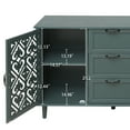 thumbnail image 4 of American Sideboard Buffet Cabinet,Storage Cabinet with 2 Doors and 3 Drawers,Console Table for Bedroom,Living Room,Study,Dark Green, 4 of 7