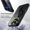 thumbnail image 4 of JETech Magnetic Case for iPhone 16 Pro 6.3-Inch Compatible with MagSafe, Shockproof Phone Bumper Cover, Solid Color Matte TPU Frame, Anti-Scratch Clear Back (Black), 4 of 6