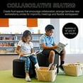 thumbnail image 4 of SoftScape 18" Round Ottoman, Collaborative Flexible Seating for Kids, Teens, Adults Furniture for Classrooms, Libraries, Offices and Home, Standard 16" H - Black, 4 of 5
