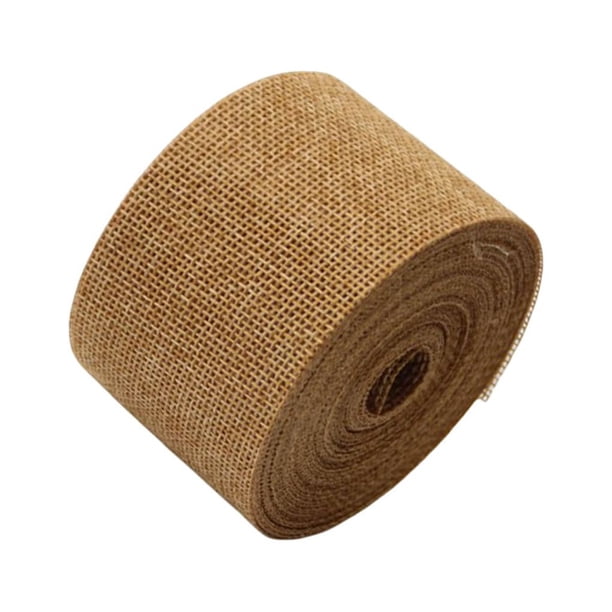 Yuarrent Cinta de arpillera de 5CM, manualidades DIY, , ligero, portátil, respetuoso con el medio ambiente, rollo tejido, decoraciones de Kits de decoración para fiestas Café Ligero
