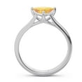 thumbnail image 4 of 2.00 Carat Unique Trillion Citrine Gemstone Wedding Ring for Women Solid 18K White Gold Size 4.5 by Diamond-Capitals, 4 of 7