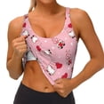 thumbnail image 3 of Pofeuu Gnome With Heart Print Sports Bra for Women Sexy Vest Yoga Running Gym Fitness Crop Bras Tops-Medium, 3 of 8