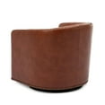 thumbnail image 4 of Comfort Pointe Tyler Faux Leather Solid Armchair, Caramel, 4 of 14