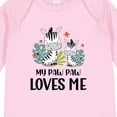 thumbnail image 4 of Inktastic Zebra My Paw Paw Loves Me Boys or Girls Long Sleeve Baby Bodysuit, 4 of 5