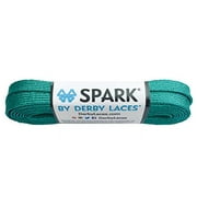 Derby Laces Teal Spark Shoelace for Shoes, Skates, Boots, Roller Derby, Hockey and Ice Skates (60 Inch / 152 cm)