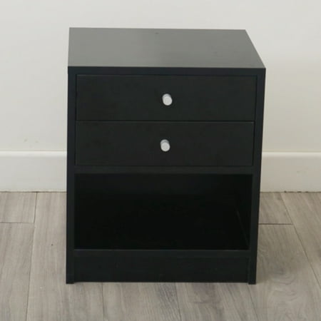 Bedroom Furniture Black Nightstands Liing Room Sofa Bedside Solid Cabinet Drawer Night Stand