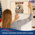 thumbnail image 4 of Whip It Good Baking Zo Metal Poster by DC | Vintage Tin Sign Wall Art for Indoor Use | 12x8" Rust-Free Aluminum Decor for Kitchen | UV Protected & Weatherproof Print | Made in USA, 4 of 7