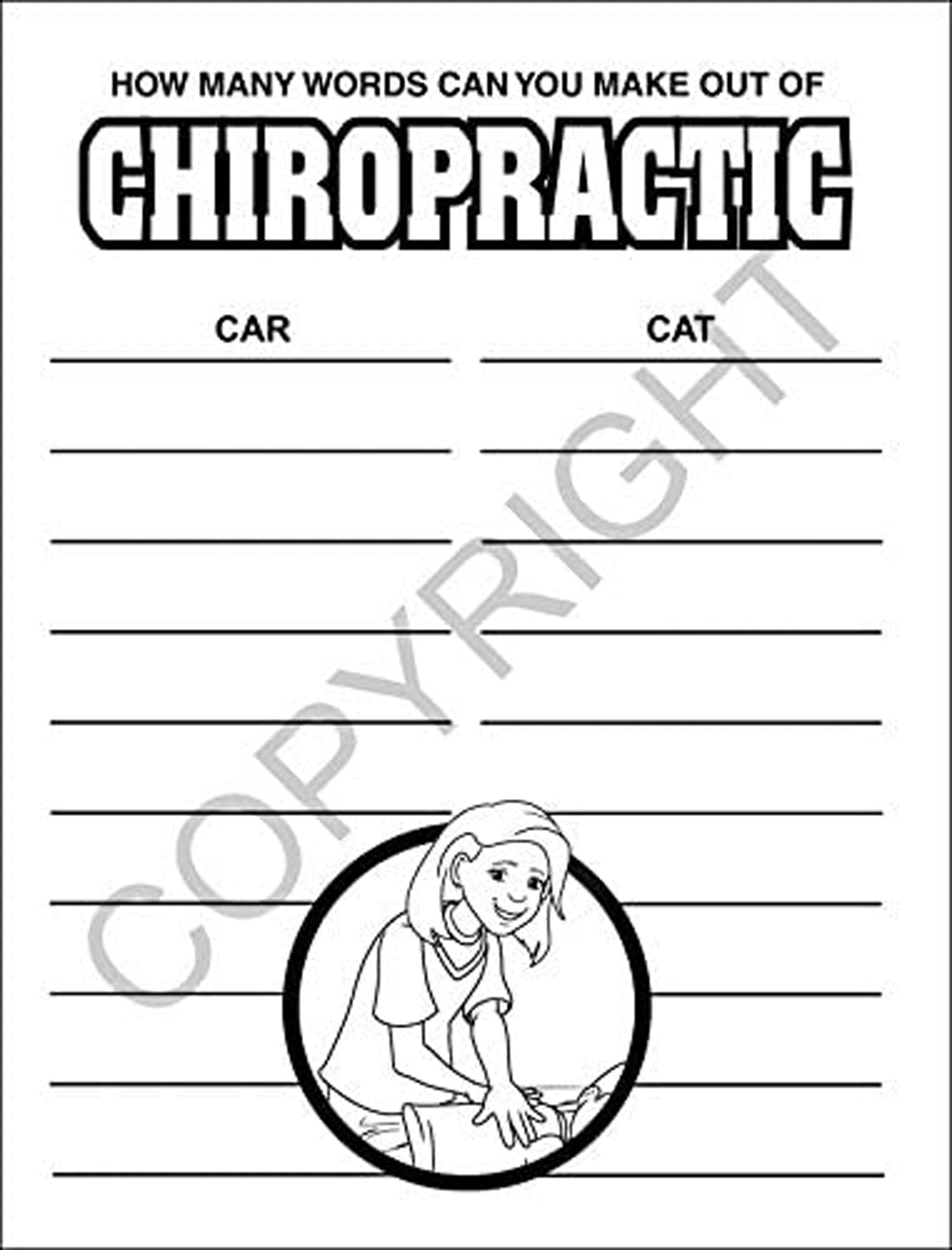 ZoCo: 25 Pack - A Visit to The Chiropractor Kid's Coloring & Activity Books