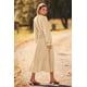 thumbnail image 2 of Vestido PRETTYGARDEN de lunares suizos, manga larga, midi, color albaricoque, talla M, 2 of 8