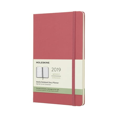 Moleskine Weekly Notebook (Moleskine 2019 12m Weekly Notebook, Large, Weekly Notebook, Pink Daisy, Hard Cover (5 X 8.25))
