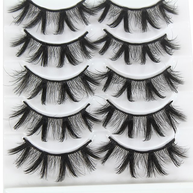 Xihbxyly Pestañas Postizas 3D, Gruesas y Rizadas, Suaves y de Aspecto Natural, Fáciles de Aplicar, Ideales para Selfies En Bodas y Fiestas, Realzan La Mirada, Paquete de 5 Pares.