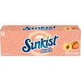 thumbnail image 3 of Sunkist Caffeine Free Peach Soda Pop, 12 fl oz, 12 Pack Cans, 3 of 9