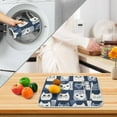 thumbnail image 3 of Yayeee Dish Drying Mat for Kitchen Counter 16" x 18" Microfiber Super Absorbent Coffee Decorative Pad, Blue Cats and Hearts, 3 of 9