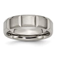 thumbnail image 2 of Titanium 6mm Grooved Satin and Polished Band, 2 of 10