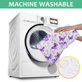 thumbnail image 6 of White Purple Butterfly Flower Pattern Square Tablecloth,Waterproof Square Table Cover,Wipeable Spillproof Washable Table Cover for Home Kitchen Party Decor 52"x52"(132x132cm), 6 of 6