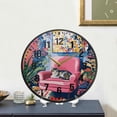 thumbnail image 4 of Yayeee Wall Clock Battery Operated 9.5" Silent Quartz Non-Ticking for Living Room Decor, Art Cat, 4 of 8