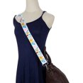 thumbnail image 2 of SURJDE Crossbody Strap for Purses Replacement Adjustable Guitar Multicolor Style Handbag Straps, Flower Y White, Medium, Modern, 2 of 4
