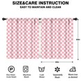 thumbnail image 2 of Blackout Kids Curtains,Pink and White Checkerboard Pattern Childrens Insulated Curtains Set Of 2,Bedroom Essentials,Toddler Room Decor 52"x63", 2 of 5