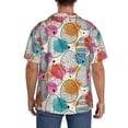 thumbnail image 3 of Fotbe Easter Egg Camisa Estampada de Manga Corta para Hombre, Casual de Verano, Estilo Playero, Sin Arrugas-X-Large, 3 of 5